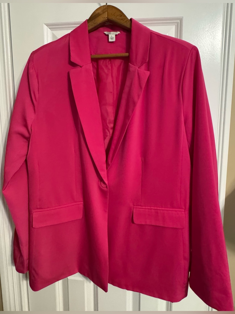 Cato Hot Pink Open-Front Blazer Jacket